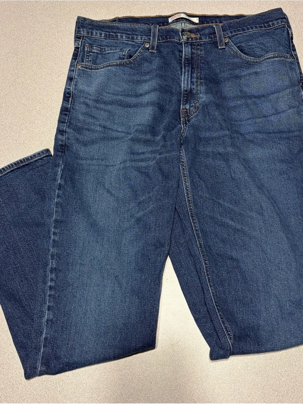 Signature by Levi Strauss Athletic Fit Mens Jeans Dark Wash Navy Blue 36x34